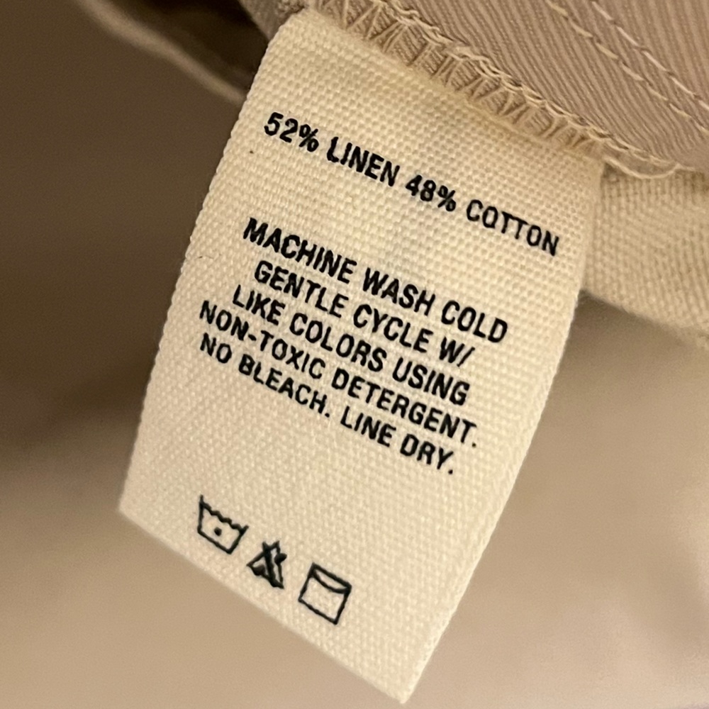 Alex Mill Pants Soho Cotton Linen Barrel Arc Wide Leg Trousers Sz 4 - Picture 11 of 14